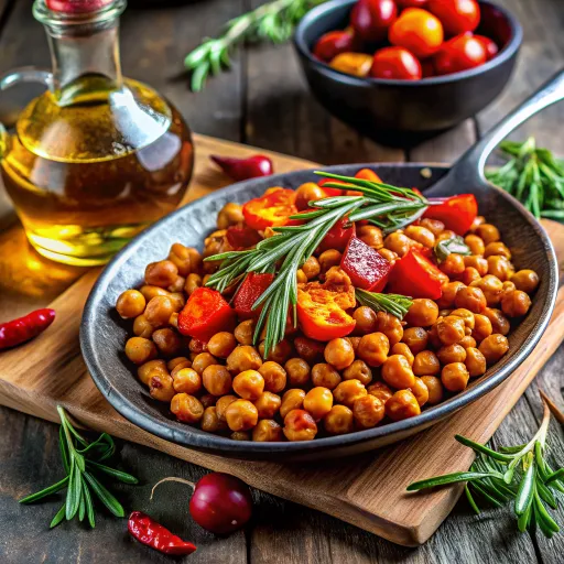 Fırınlanmış Nohut ve Sebze Tabağı